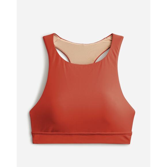 J. Crew Burnt Orange Active Longline Swim Top Size 3X - Picture 1 of 8